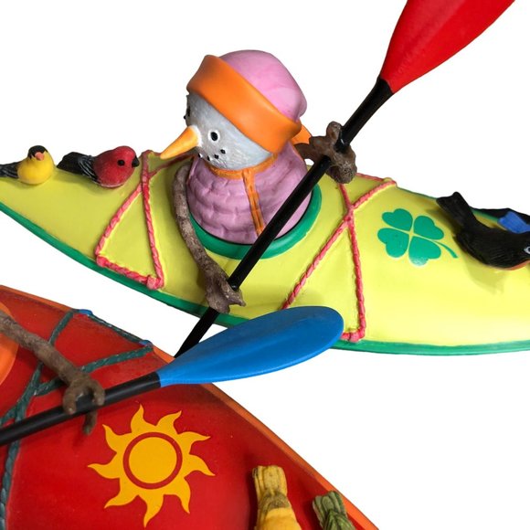 Lenox Kayaking with Friends Snowman Collection Birds Lynn Bywaters Figurine Ligh - Picture 2 of 16